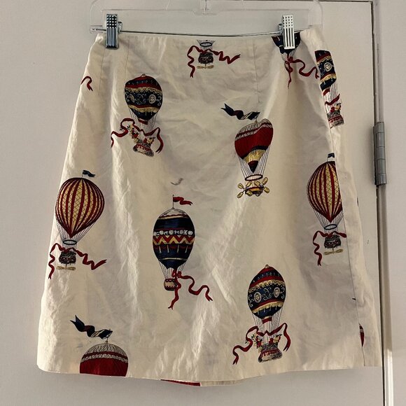 Vintage Talbots Hot Air Balloon Print size 26 waist skirt - Picture 1 of 3